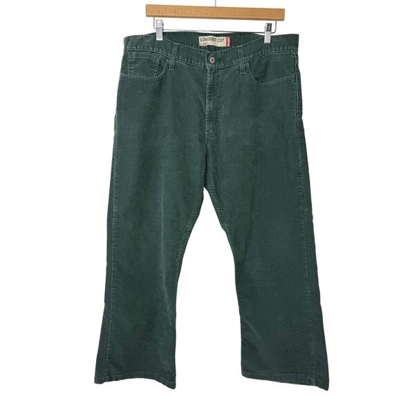 Levi’s 527 Low Boot Cut Corduroy Pants Green Size 36x30 (measures 36x27) Retro - Picture 1 of 9